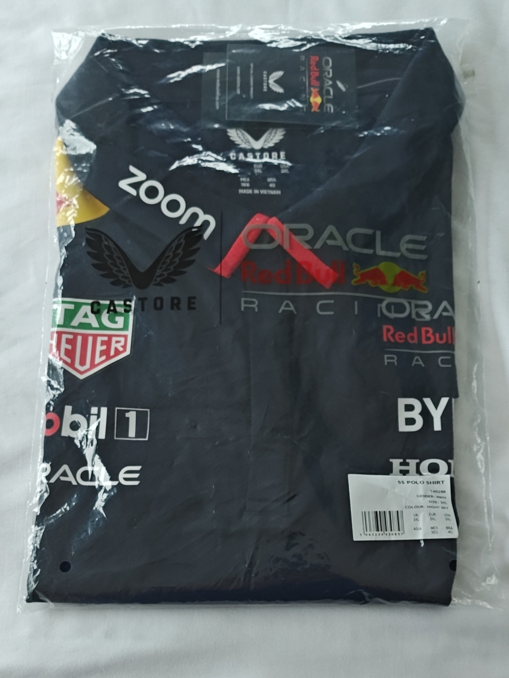 Red Bull F1 Racing Quarter-Zip Polo Shirt 3XL